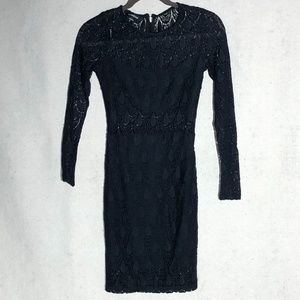 BEBE Black Cutout Dress, long sleeve